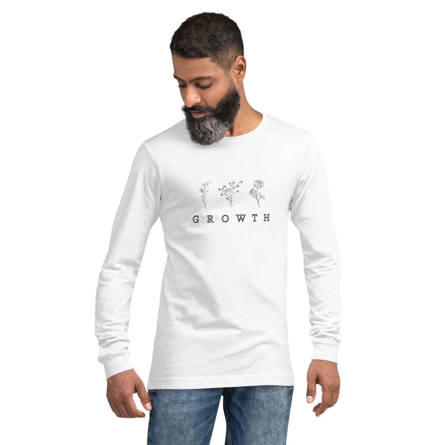 Growthline Long Sleeve Shirt - Left Placement by R.A. Apparel, image 25, front view, Red, size XL, left placement.