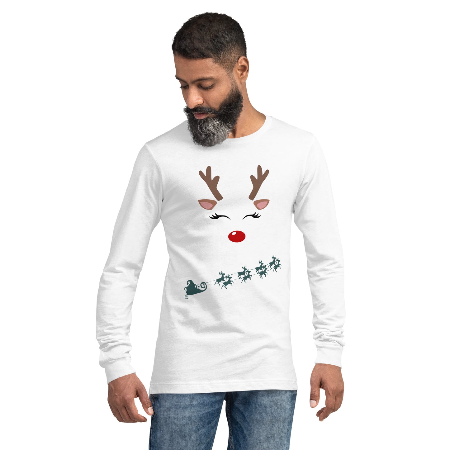 Northern Run Long Sleeve Shirt - Left Placement by R.A. Apparel, image 13, front view, Red, size XS, left placement.