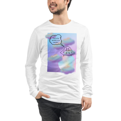 Sprinkle Theory Long Sleeve Shirt - Left Placement image 37 in True Royal, size S, showing front view for the You're the Sprinkle to My Cupcake design.