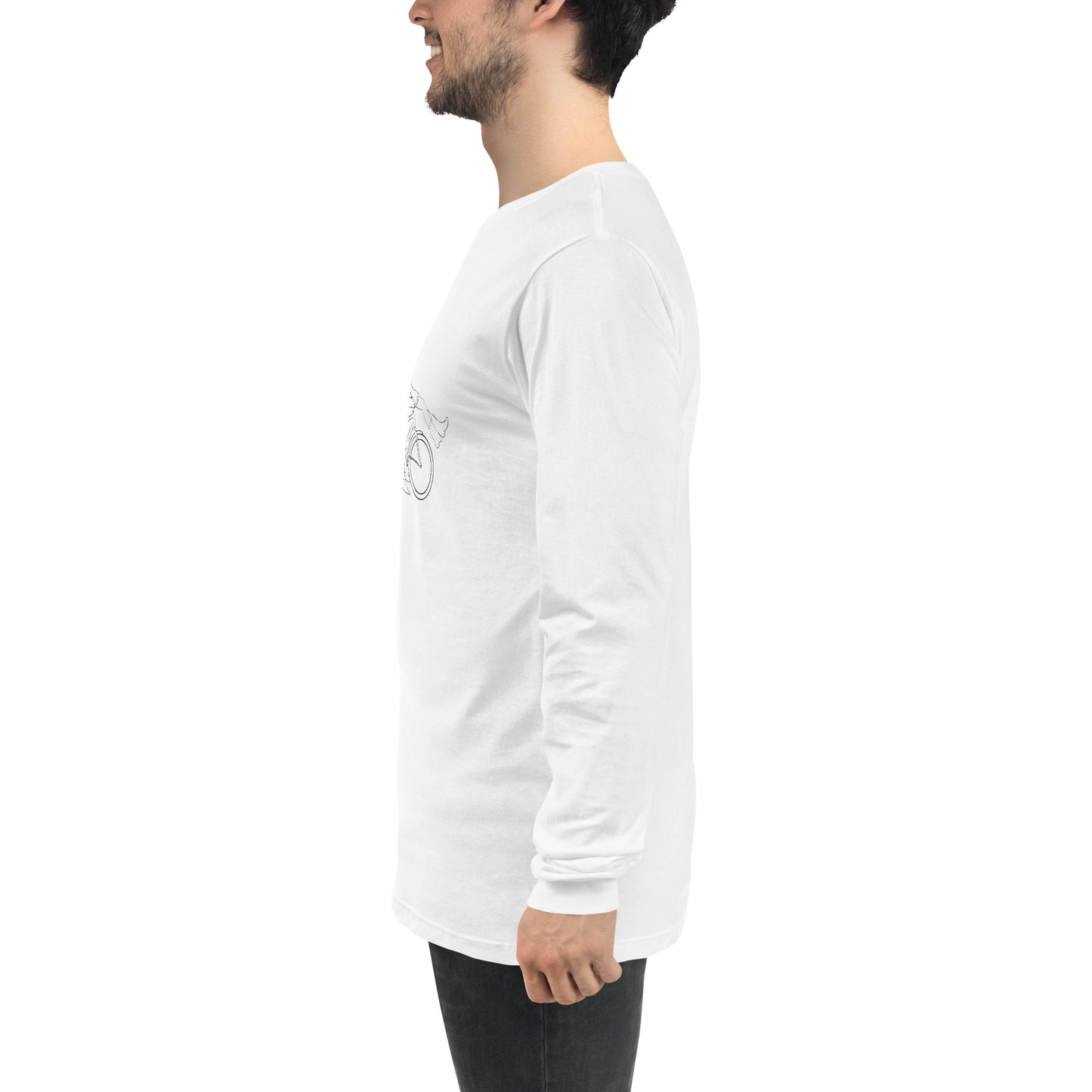 Ever After Long Sleeve Shirt - Left Placement image 39 in True Royal, size L, showing left-side angle for the Happily Ever After design.