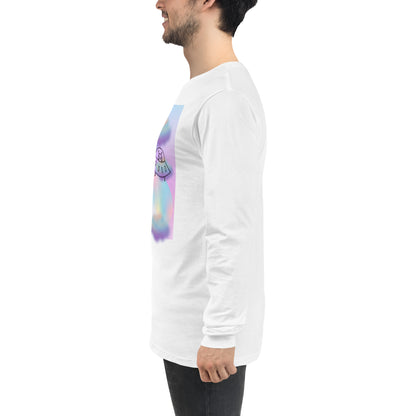 Sprinkle Theory Long Sleeve Shirt - Left Placement image 39 in True Royal, size L, showing left-side angle for the You're the Sprinkle to My Cupcake design.