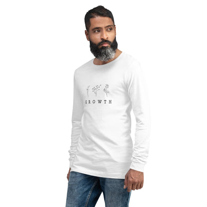 Growthline Long Sleeve Shirt - Left Placement image 27: Heather Forest version, size S with front view, left-side angle of the Growth range.