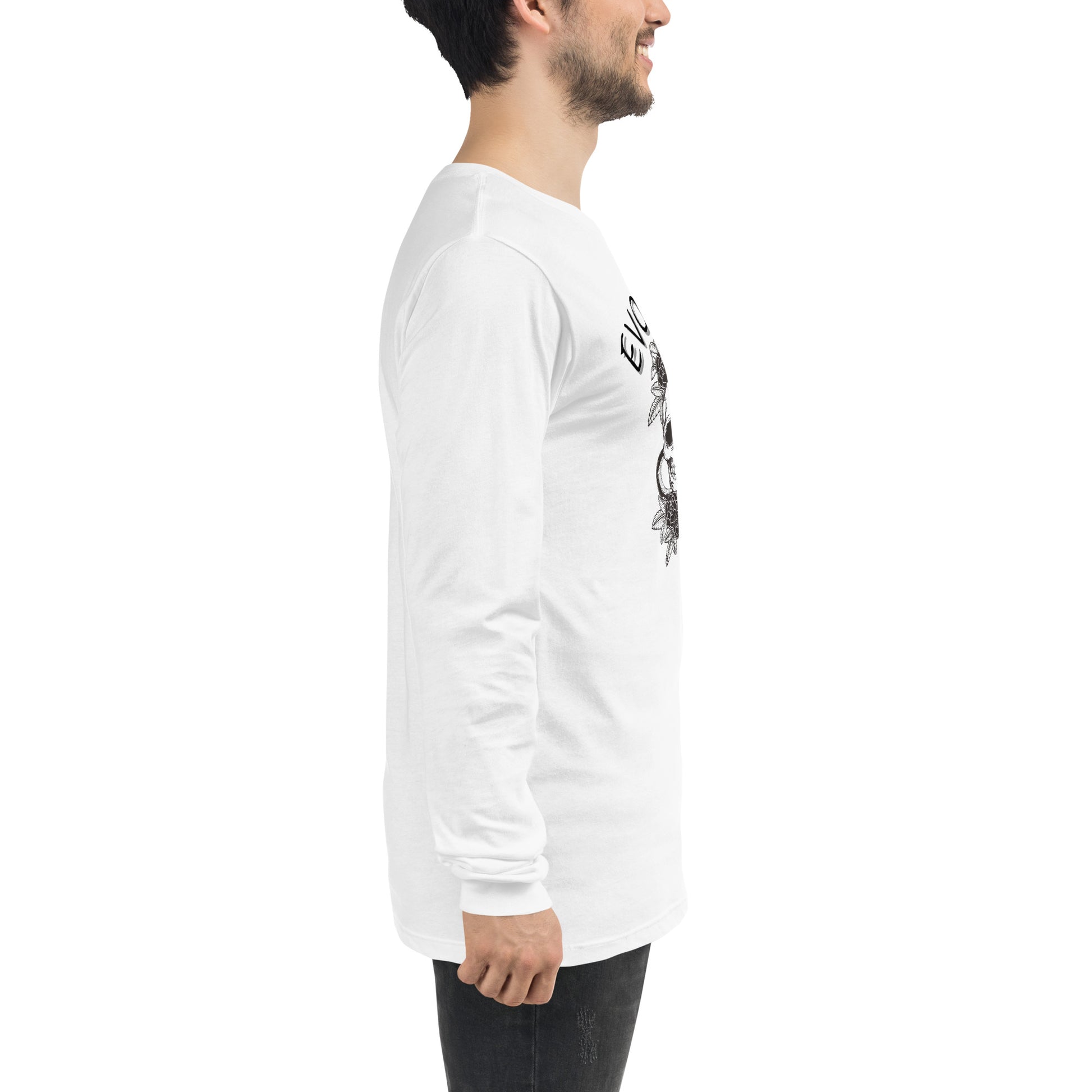 Evolution Long Sleeve Shirt - Left Placement product image 40 in True Royal, size XL, with right-side angle and left placement.