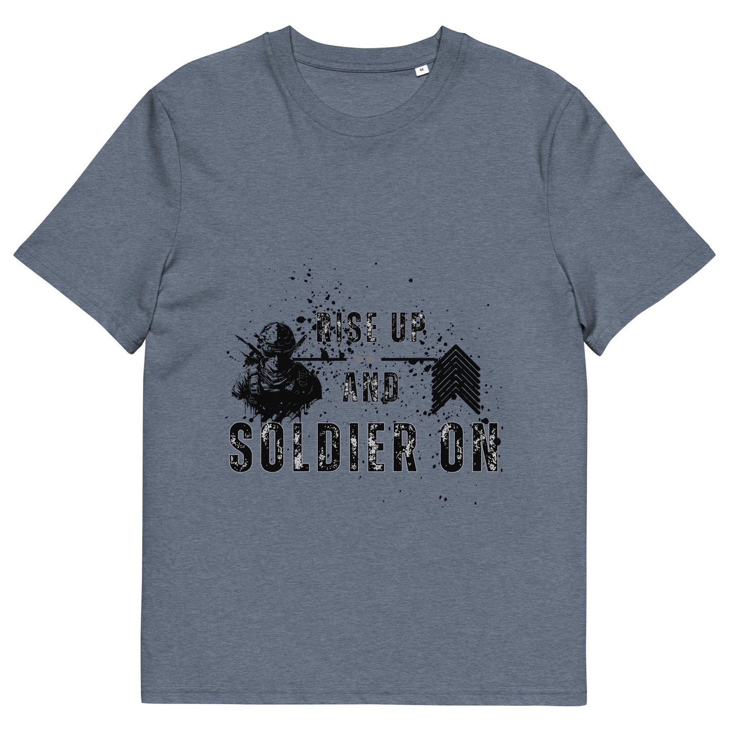 Fortitude T-Shirt - Left Placement 1 image 6: Red version, size S with front view of the Soldier On range.
