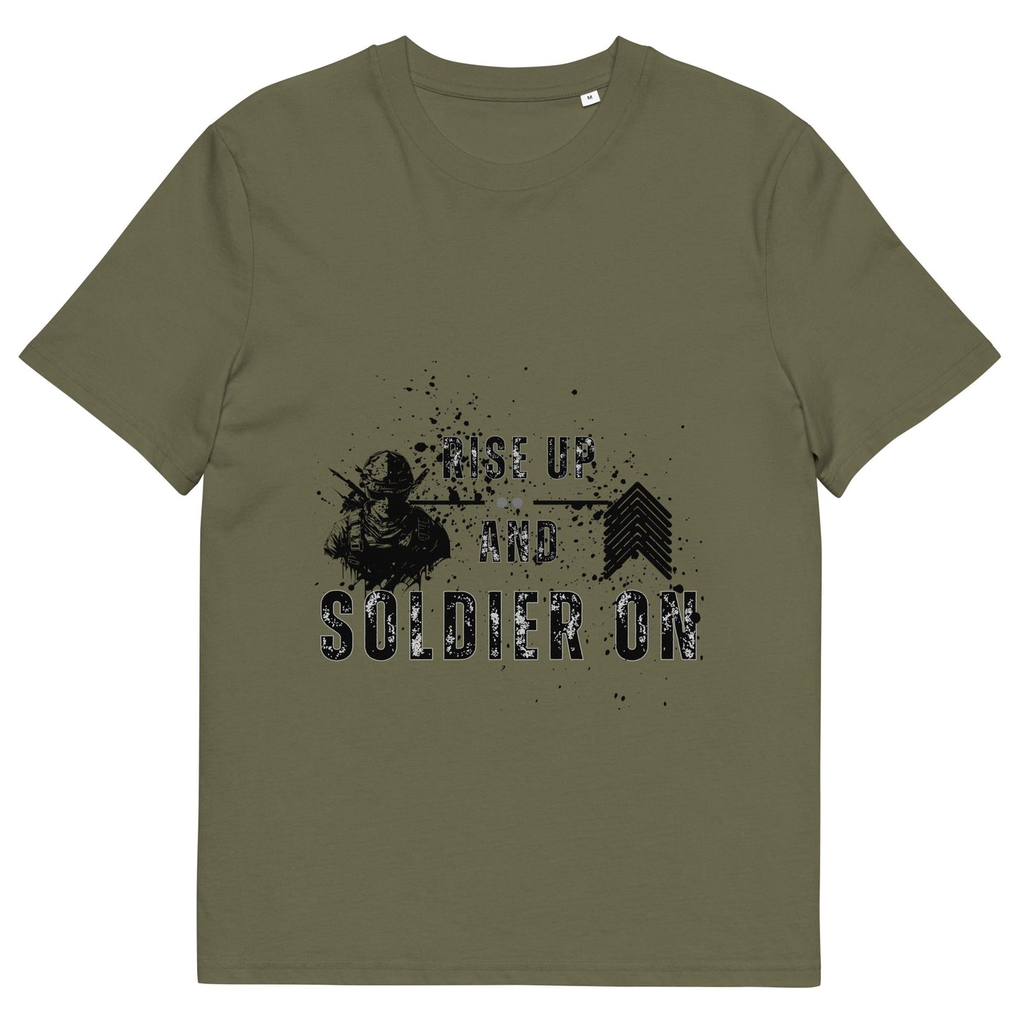 Image 5 of Burgundy Fortitude T-Shirt - Left Placement 1, size 2XL, with Soldier On artwork visible in front view.