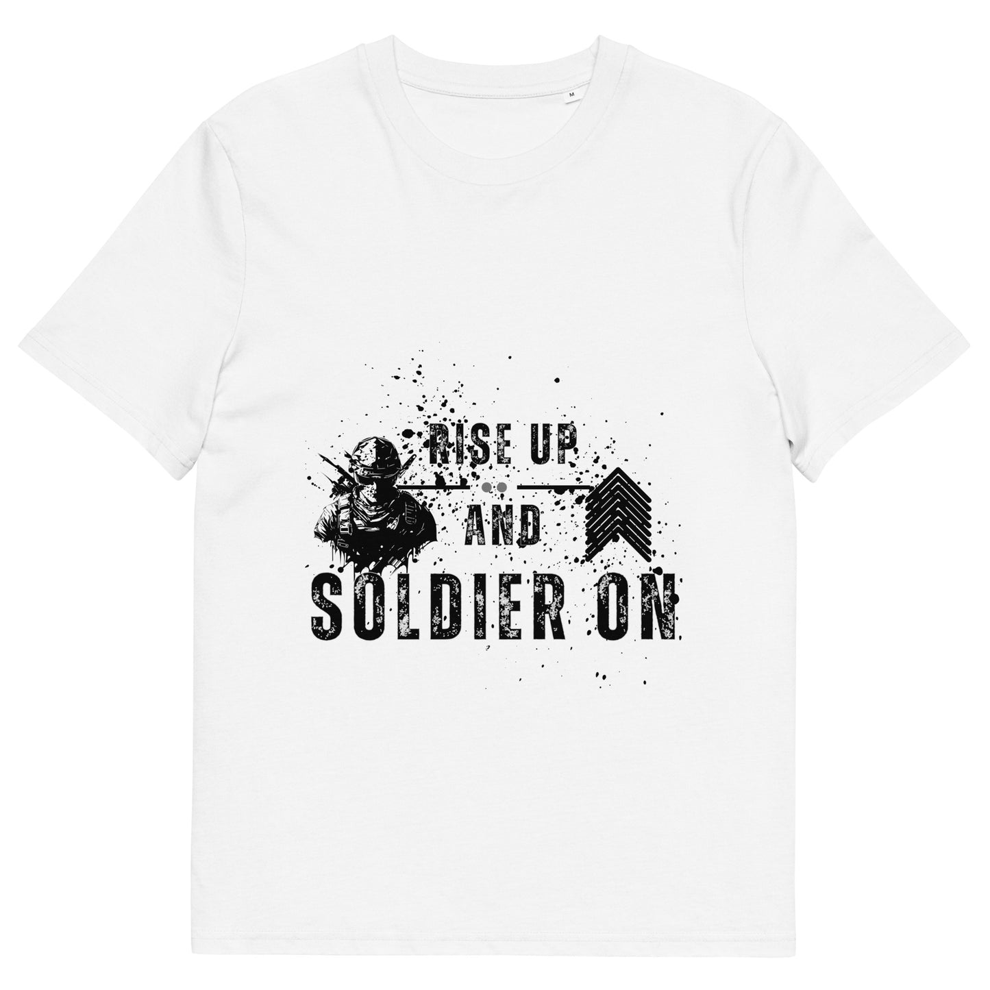 Image 1 of Burgundy Fortitude T-Shirt - Left Placement 1, size S, with Soldier On artwork visible in front view.