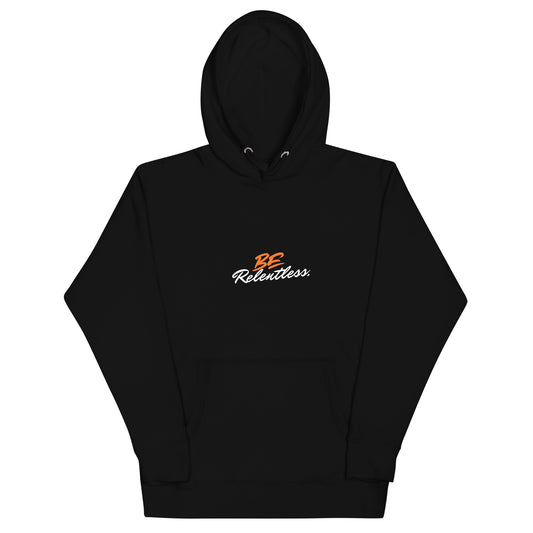 Relentless Hoodie - Left Placement by R.A. Apparel, image 1, front view, Black, size S, left placement.