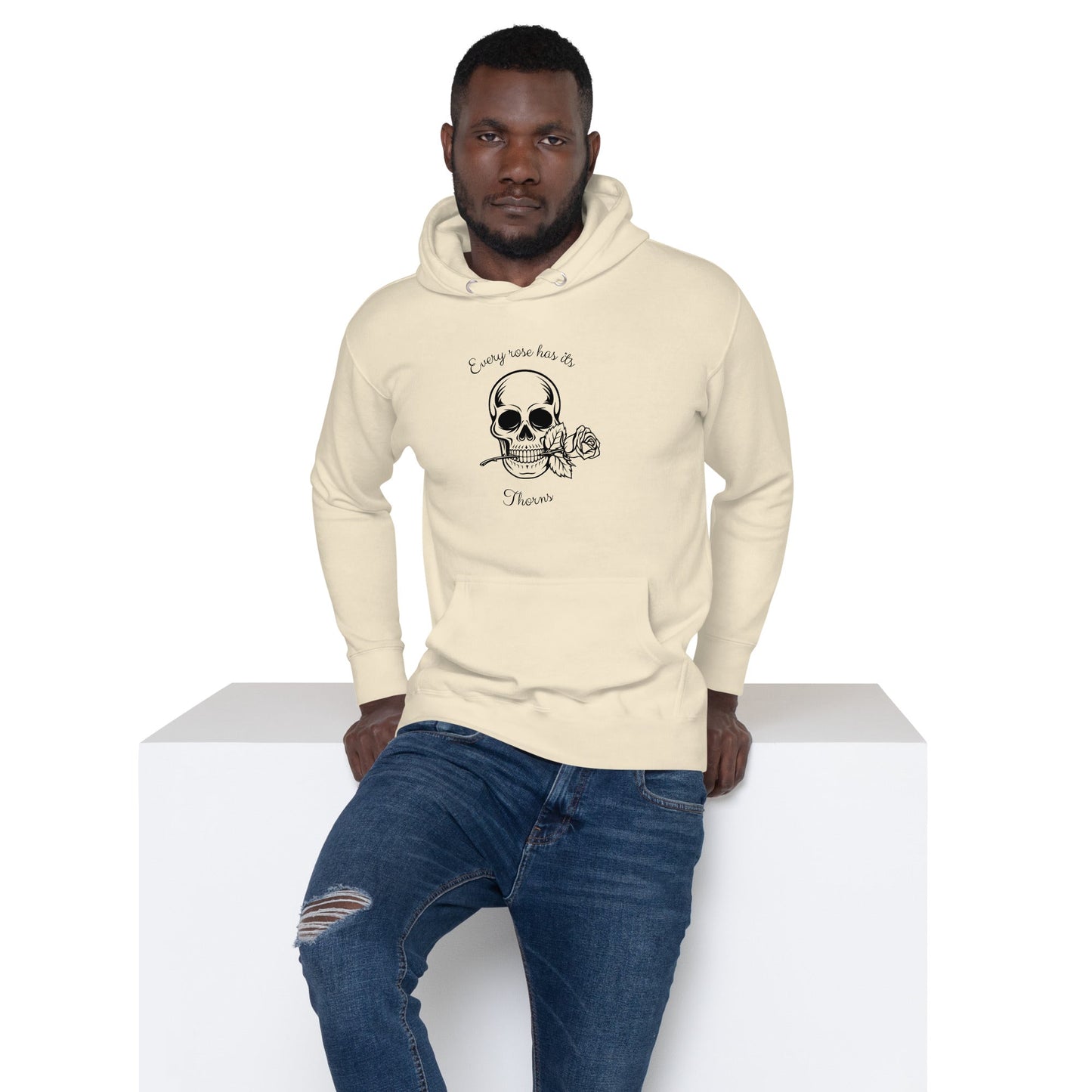 Rose & Bone Hoodie - Left Placement by R.A. Apparel, image 11, front view, Maroon, size 2XL, left placement.