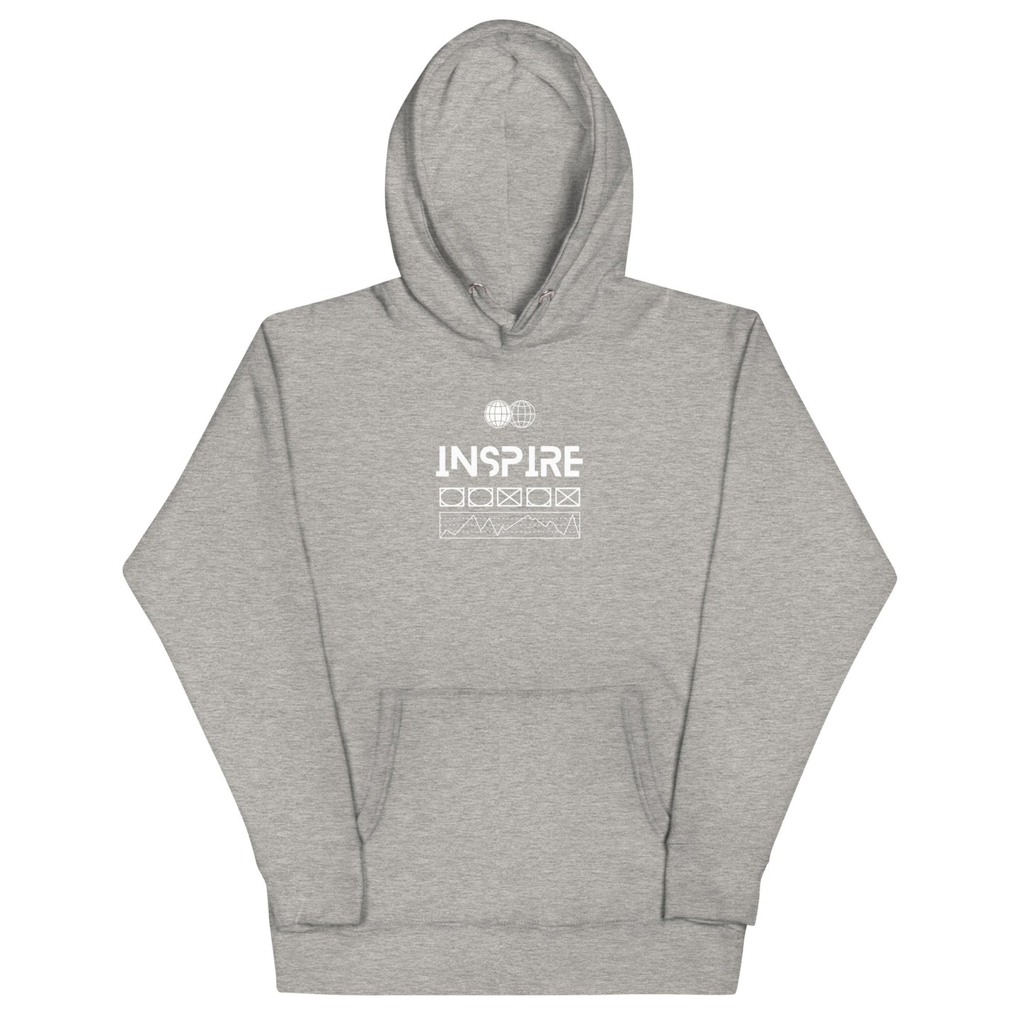 Inspireline Hoodie - Left Placement by R.A. Apparel, image 11, front view, Maroon, size S, left placement.