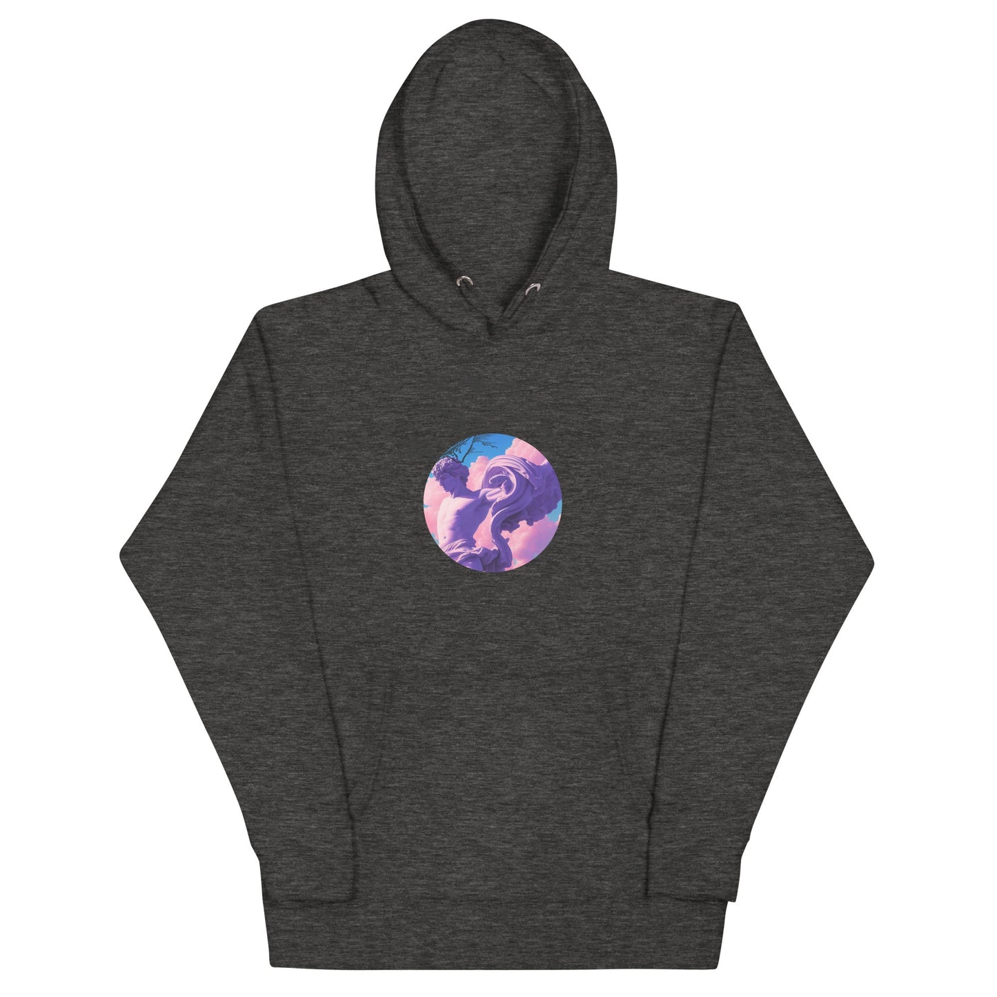 Skyborne Hoodie - Left Placement image 4: Black version, size XL with front view of the Sore High range.