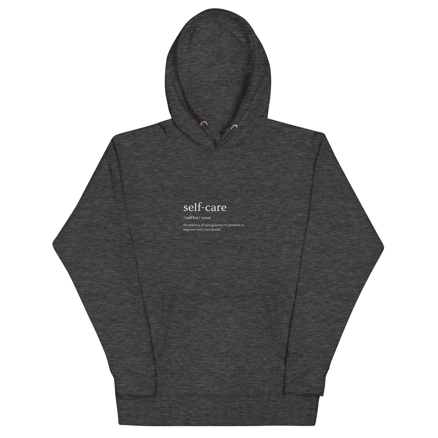 Self Ritual Hoodie - Left Placement by R.A. Apparel, image 4, front view, Black, size XL, left placement.