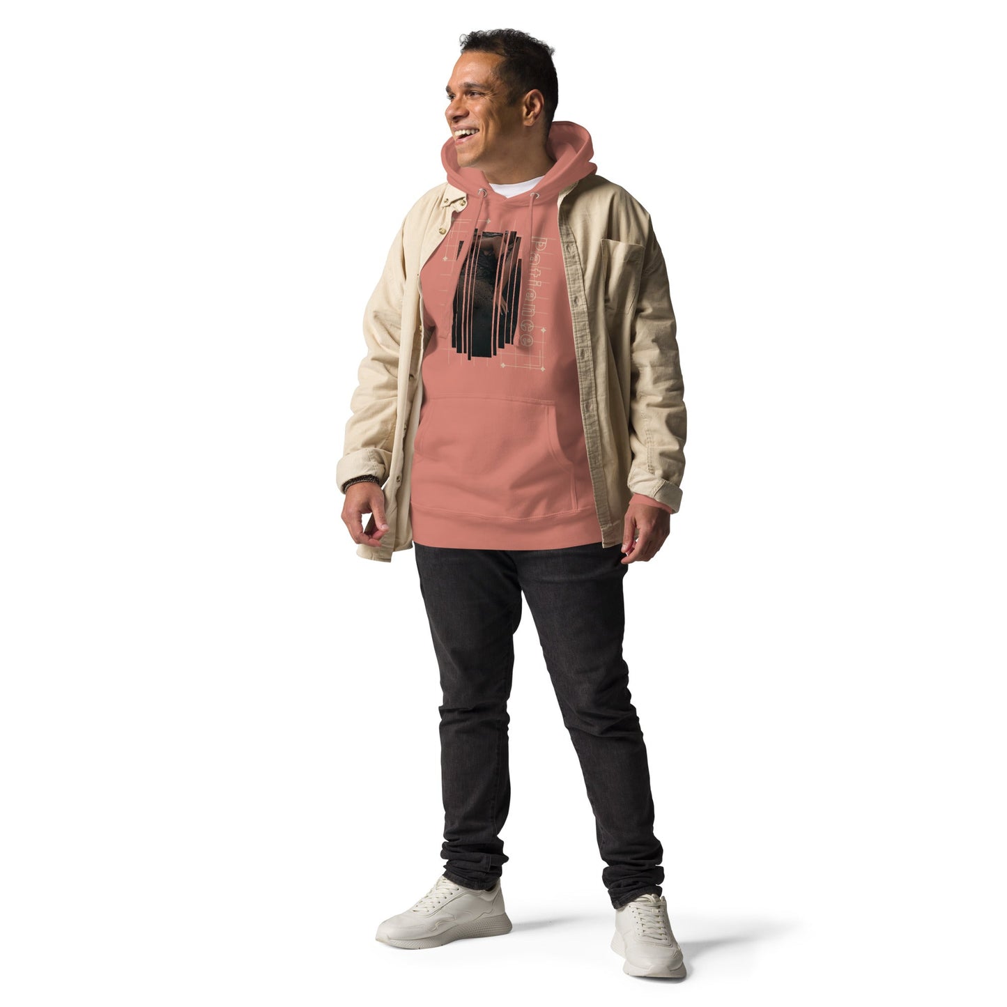Stillwater Hoodie - Left Placement image 11 in Navy Blazer, size 2XL, showing front view for the Patience design.