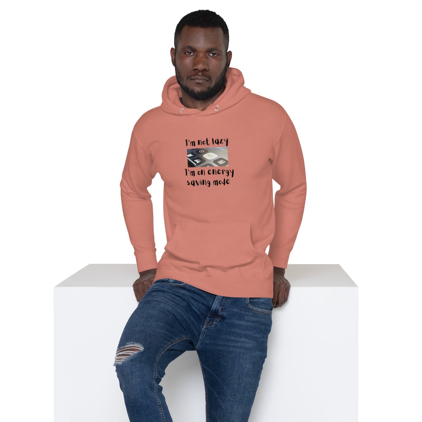 Low Power Hoodie - Left Placement product image 7 in Maroon, size S, with front view and left placement.