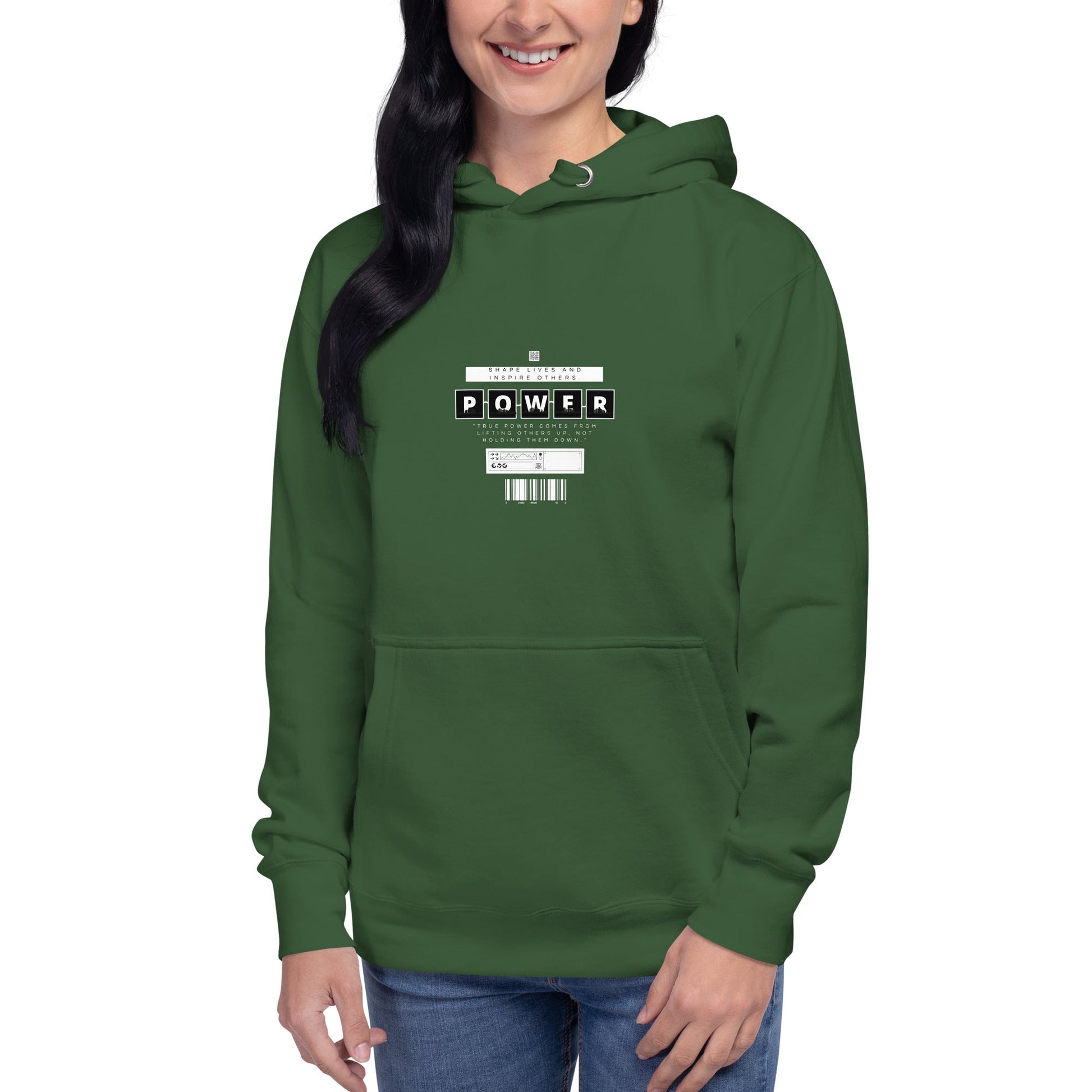 Impact Form Hoodie - Left Placement image 8 in Navy Blazer, size M, showing front view for the Shape Lives design.
