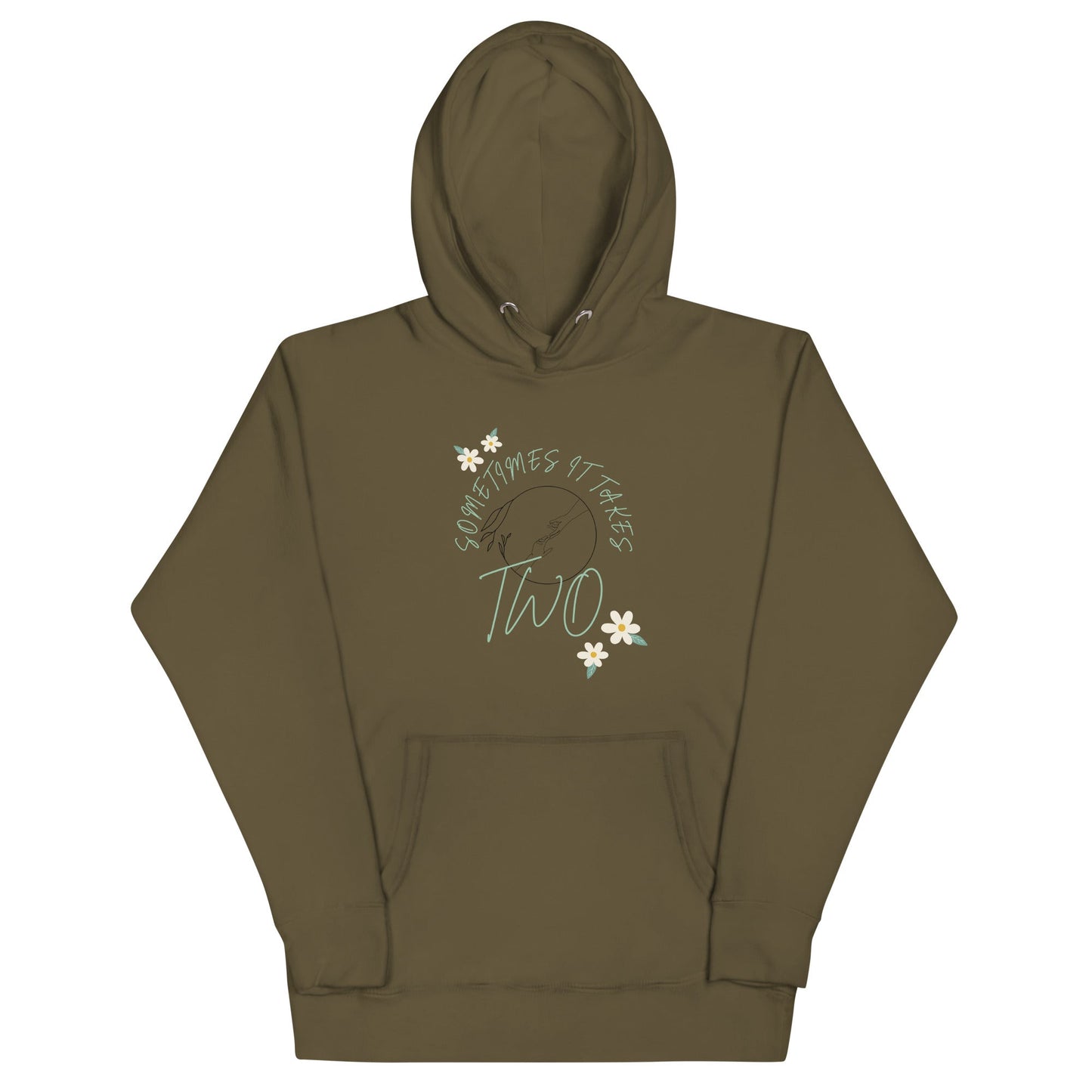 Duet Hoodie - Left Placement image 8: Navy Blazer version, size M with front view of the It Takes Two range.
