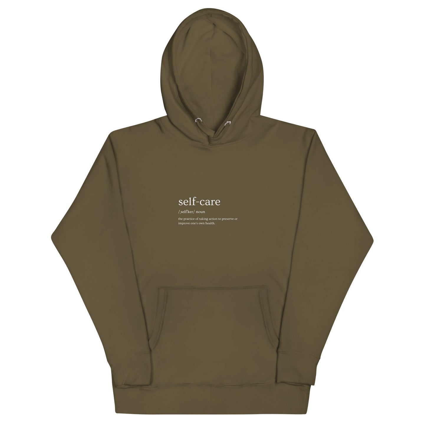 Self Ritual Hoodie - Left Placement by R.A. Apparel, image 9, front view, Navy Blazer, size L, left placement.