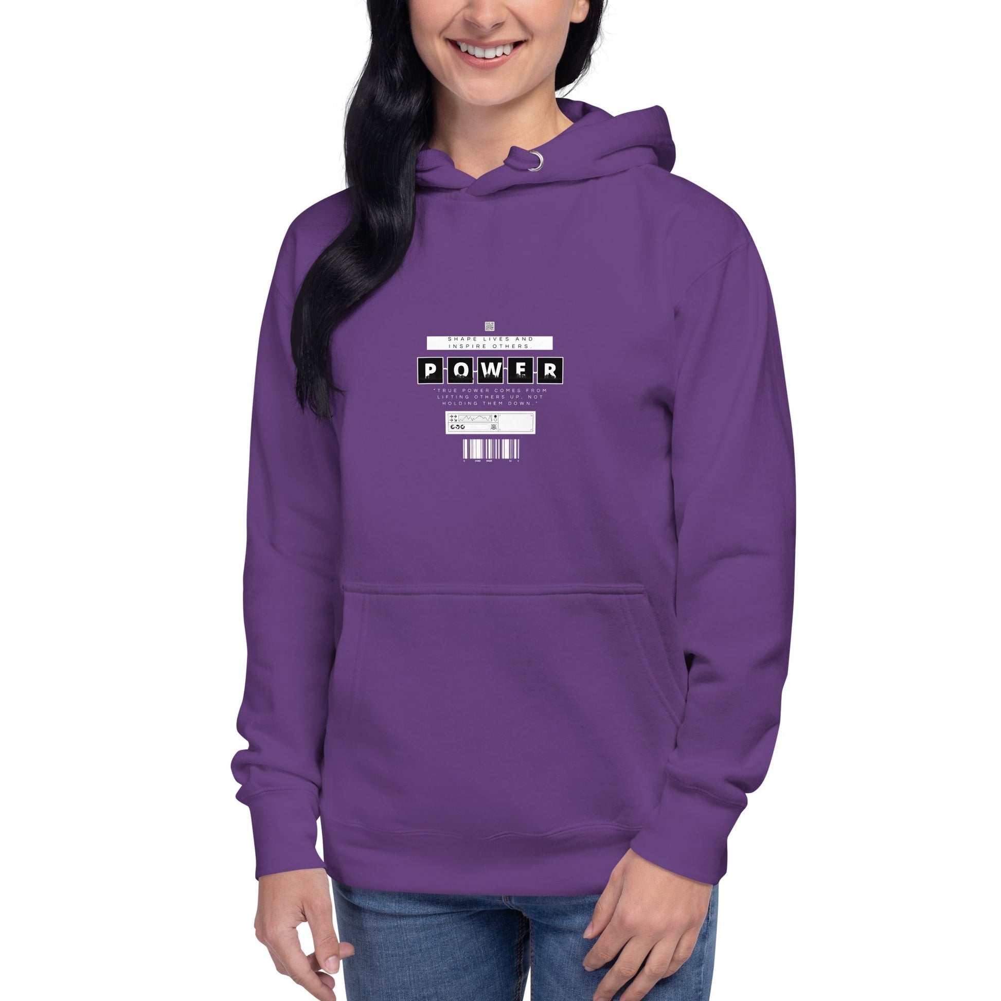 Impact Form Hoodie - Left Placement image 7 in Navy Blazer, size S, showing front view for the Shape Lives design.