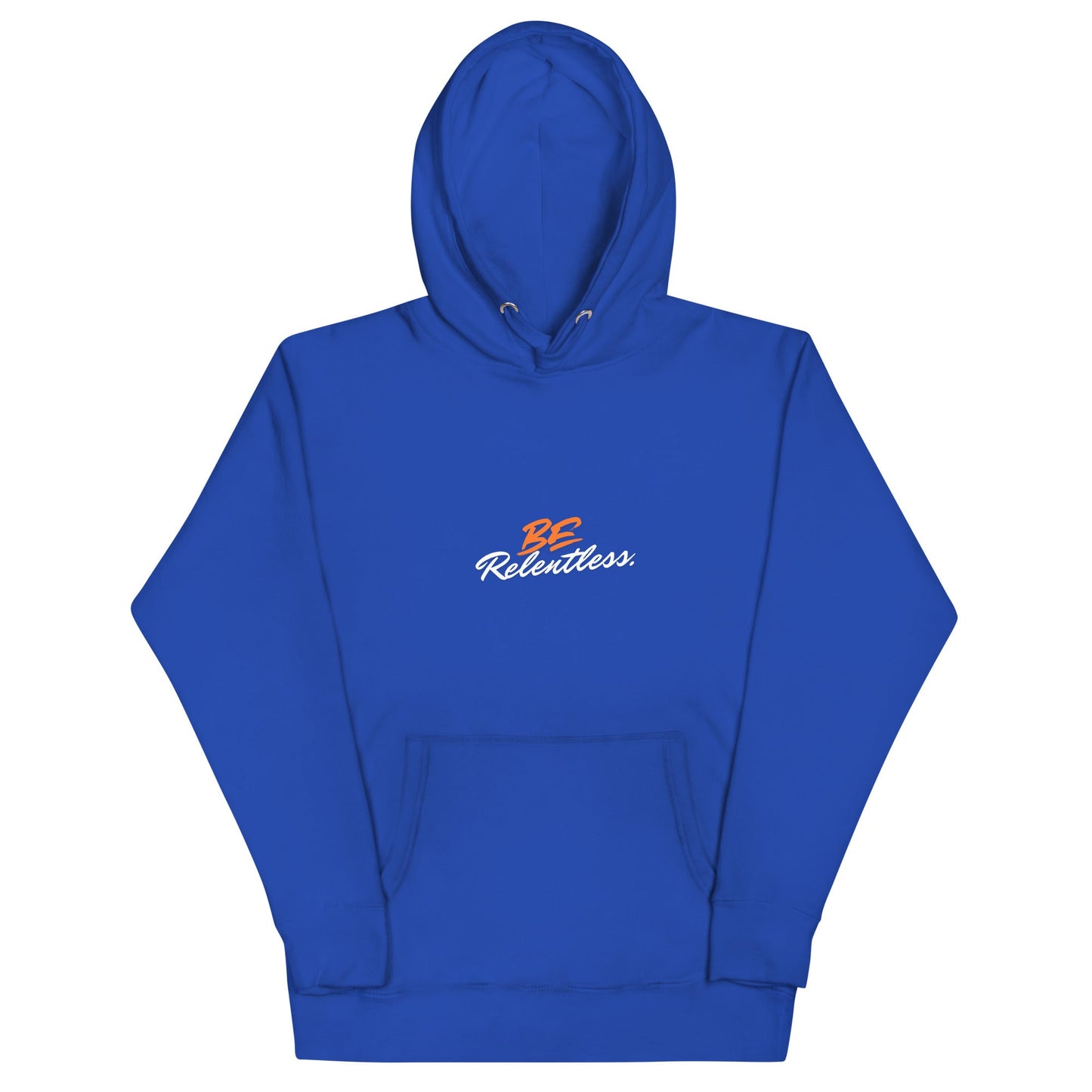 Relentless Hoodie - Left Placement image 6: Black version, size 3XL with front view of the Be Relentless range.