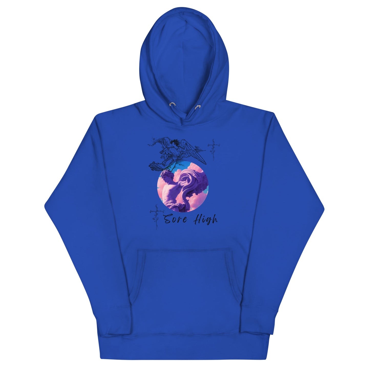 Image 6 of Black Skyborne Hoodie - Left Placement, size 3XL, with Sore High artwork visible in front view.