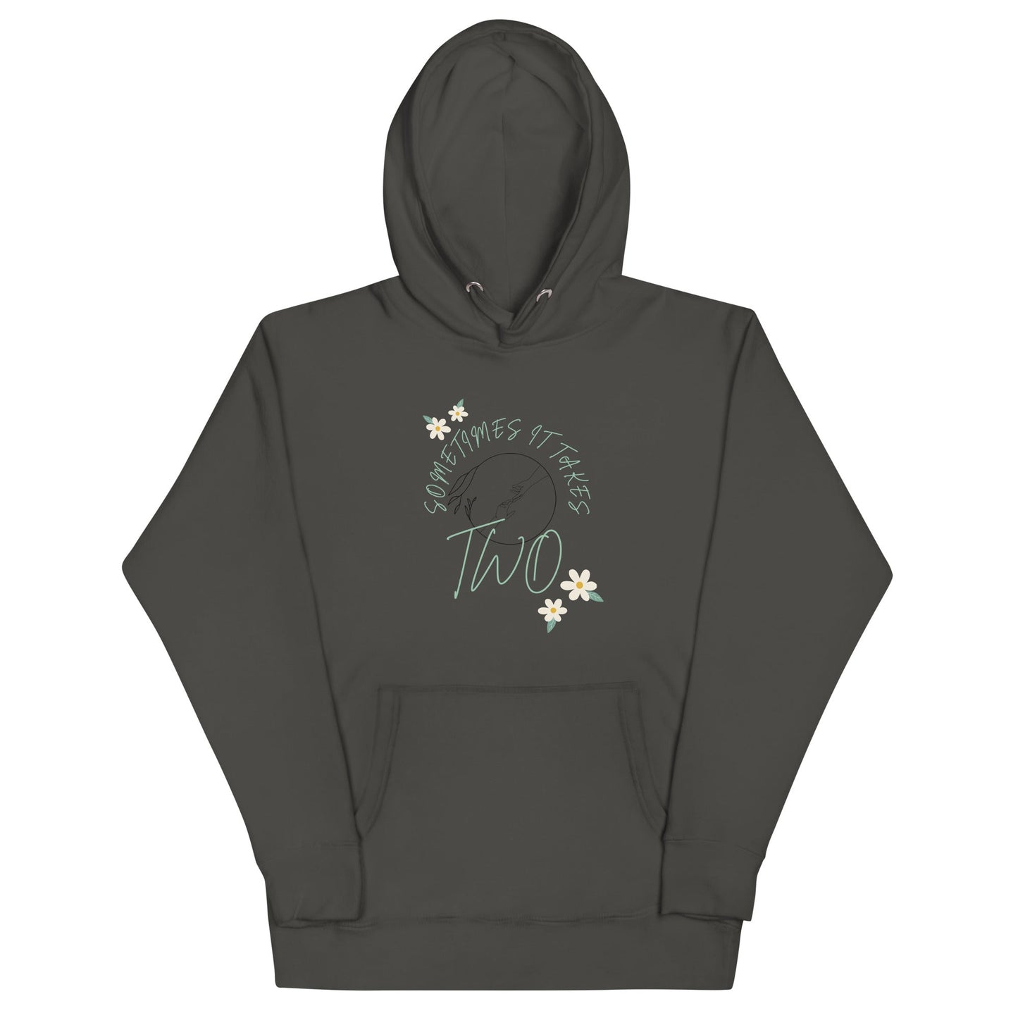 Duet Hoodie - Left Placement product image 5 in Black, size 2XL, with front view and left placement.