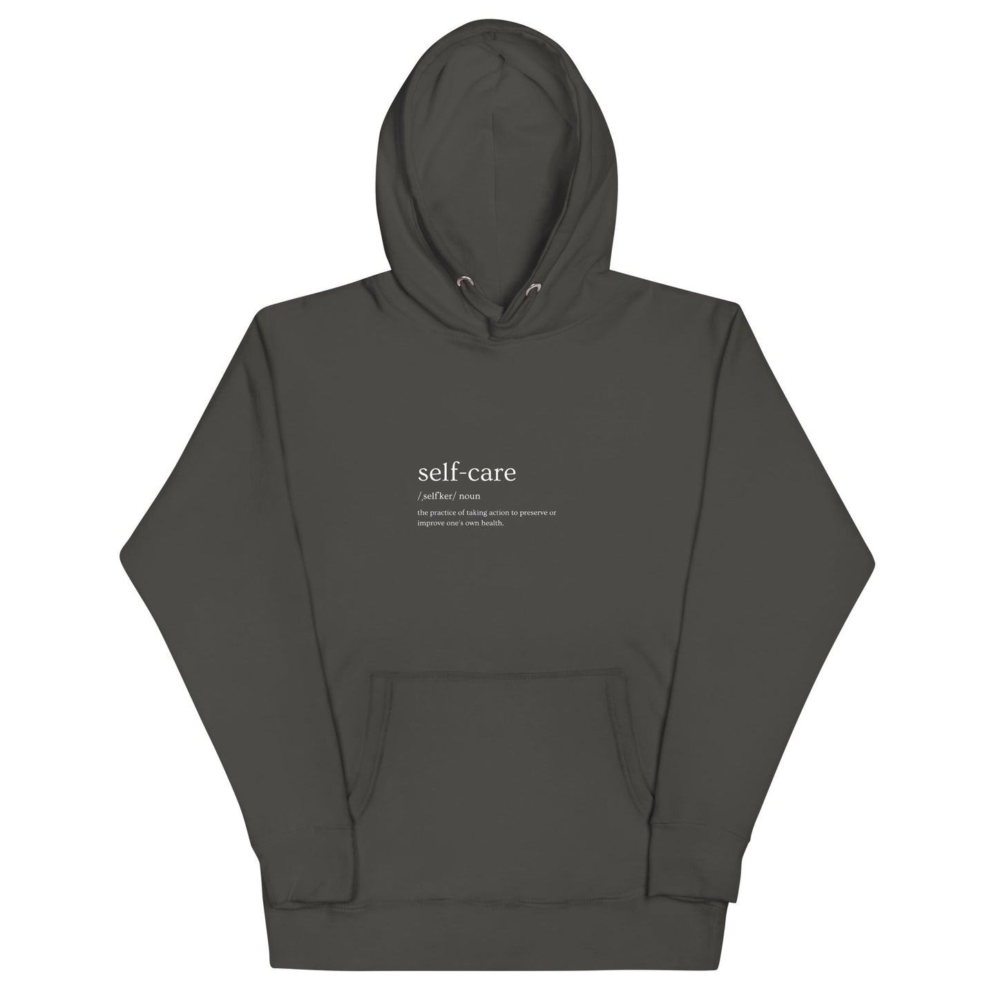 Self Ritual Hoodie - Left Placement by R.A. Apparel, image 5, front view, Black, size 2XL, left placement.
