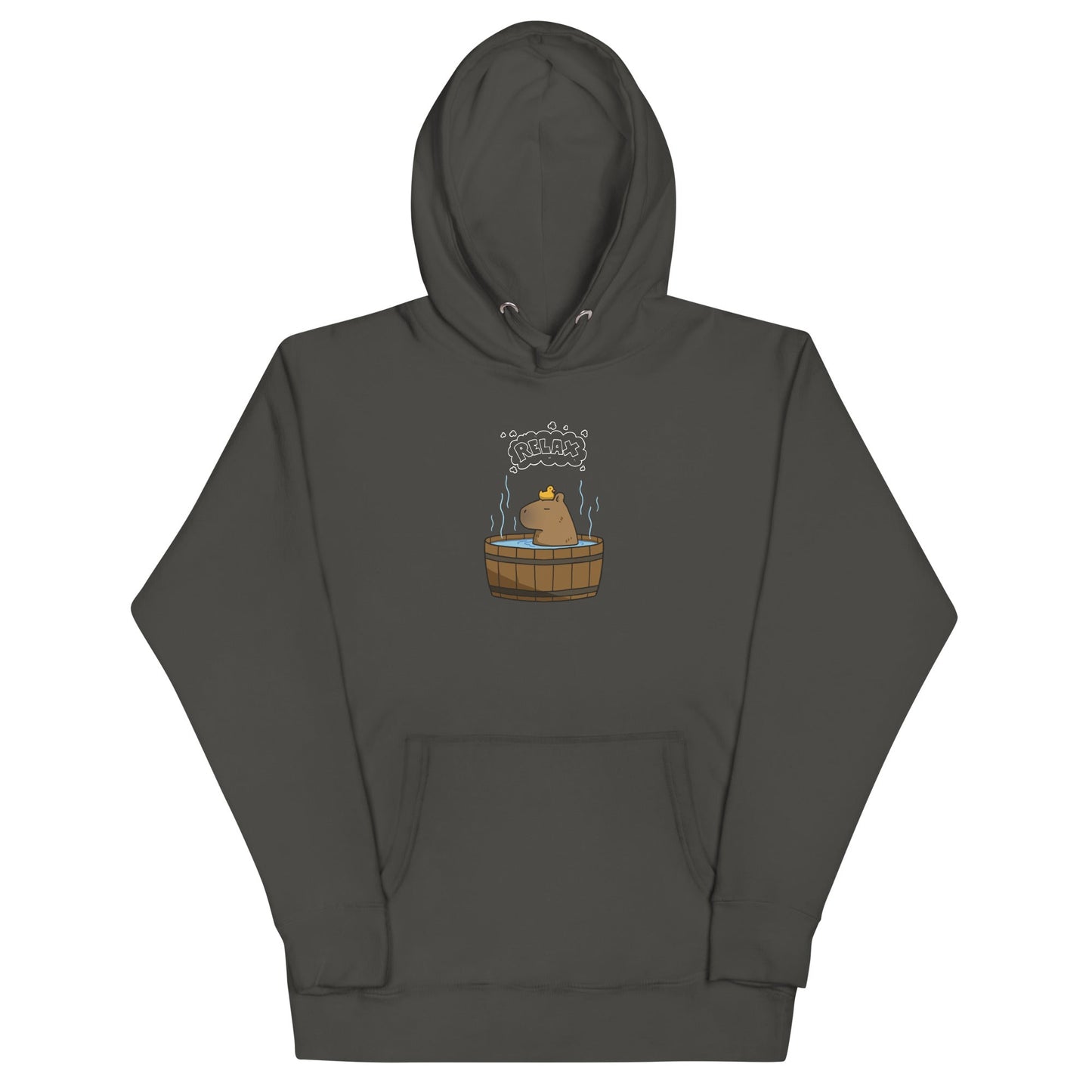 Slow Hour Hoodie - Left Placement by R.A. Apparel, image 5, front view, Black, size 2XL, left placement.