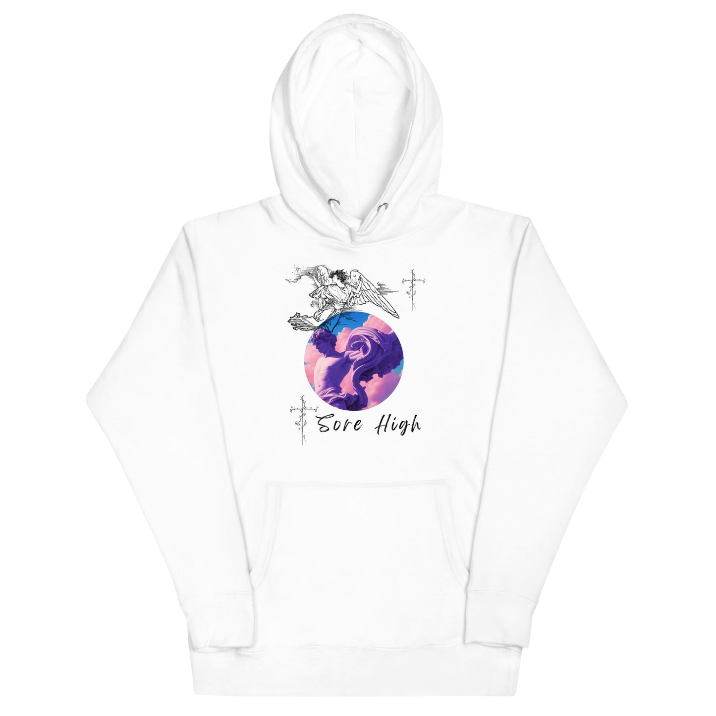 Skyborne Hoodie - Left Placement product image 14 in Maroon, size M, with front view and left placement.
