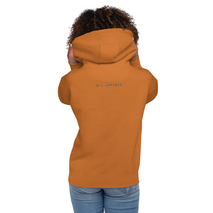 Image 38 of Forest Green Avenor Hoodie, size L, with The View Awaits artwork visible in back view.