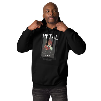 Petaline Hoodie image 2 in Black, size M, showing front view for the Petal design.