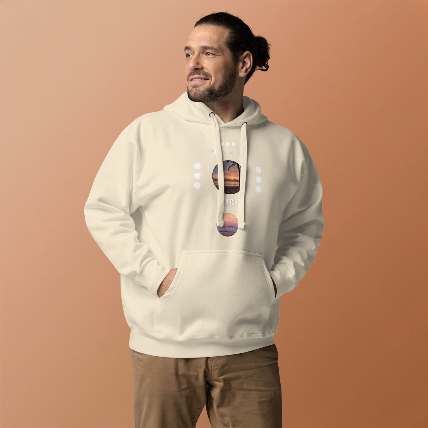 Coastline Attitude Hoodie - Left Placement product image 45 in Forest Green, size L, with front view and left placement.