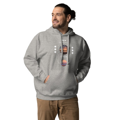Coastline Attitude Hoodie - Left Placement product image 7 in Navy Blazer, size S, with front view and left placement.