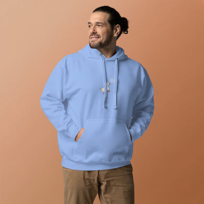 Quacksy Hoodie by R.A. Apparel, image 48, front view, Team Red, size L, design placement.