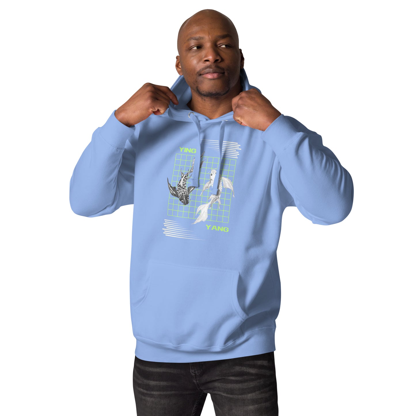 Image 31 of Purple Equinoxe Hoodie, size S, with Ying and Yang artwork visible in front view.