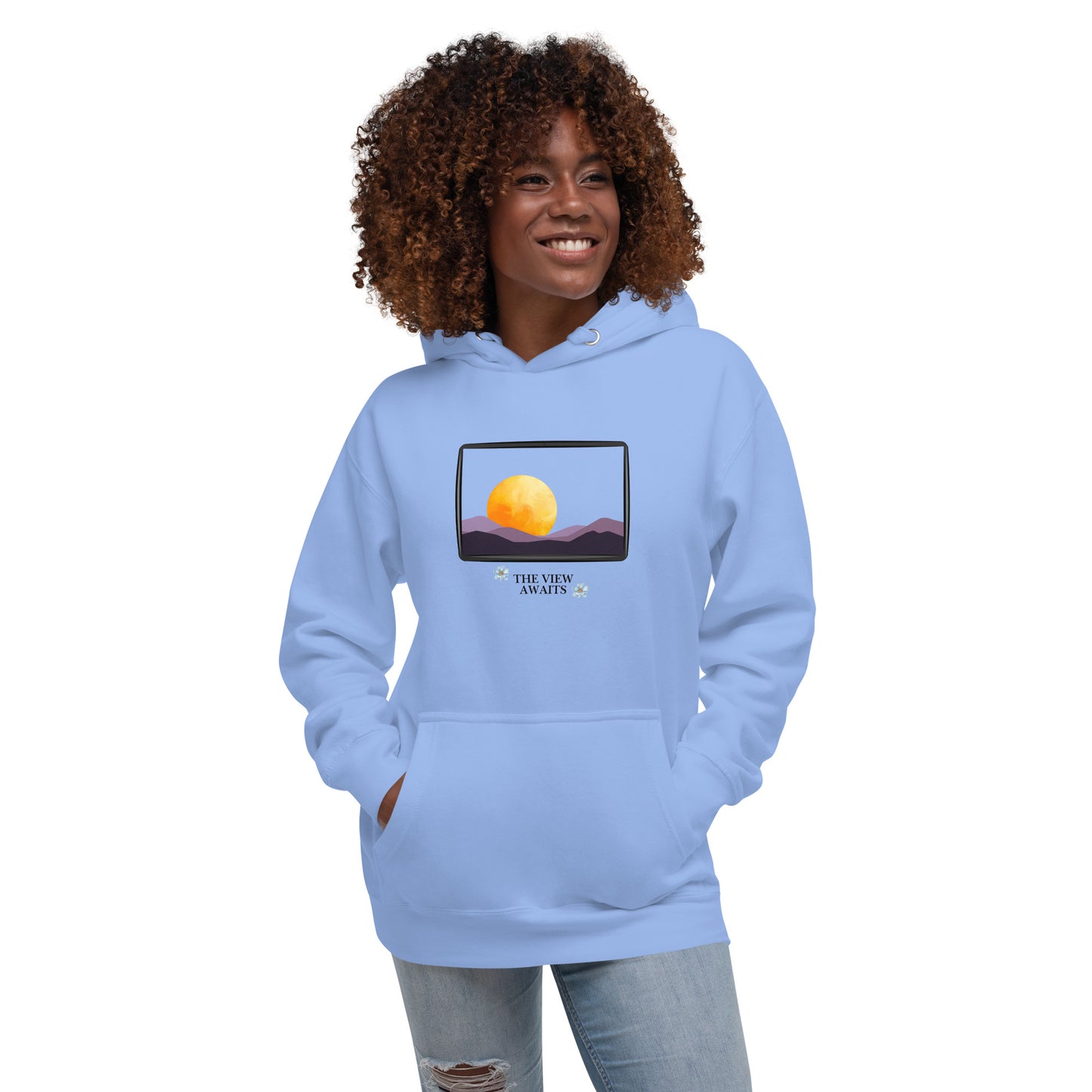 Avenor Hoodie image 57 in Latte, size M, showing front view for the The View Awaits design.
