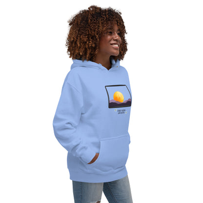 Avenor Hoodie by R.A. Apparel, image 60, front view, right-side angle, Latte, size 2XL, design placement.