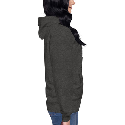 Faithline Hoodie - Left Placement product image 23 in Charcoal Heather, size 2XL, with right-side angle and left placement.