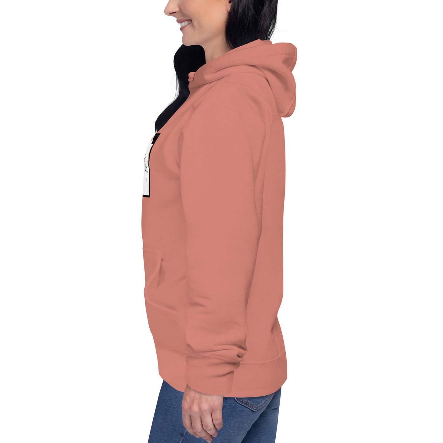 Faithline Hoodie - Left Placement image 39: Purple version, size L with left-side angle of the Faith range.