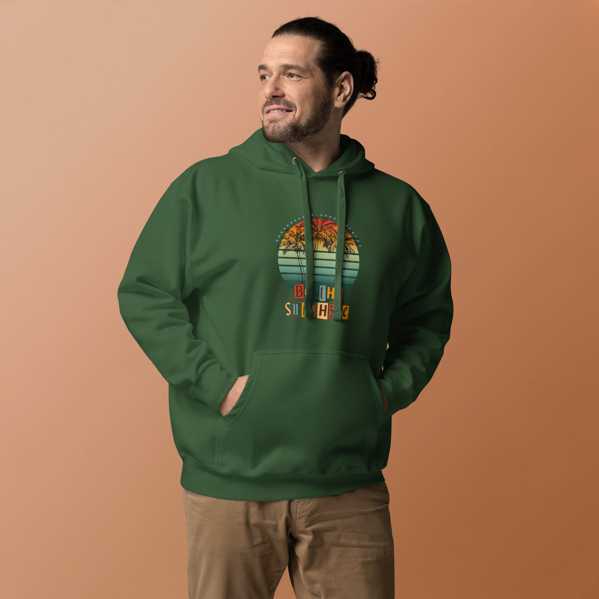 Solara Hoodie image 24: Vintage Black version, size XL with front view of the Be the Sunshine range.