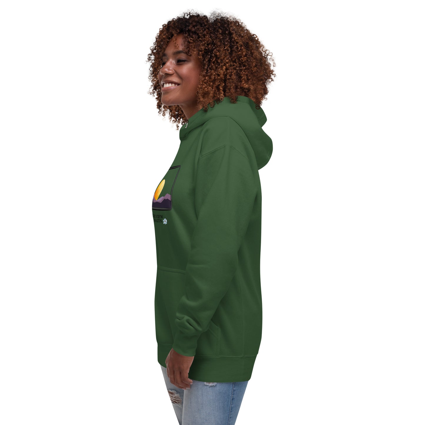 Avenor Hoodie by R.A. Apparel, image 31, front view, left-side angle, Purple, size S, design placement.
