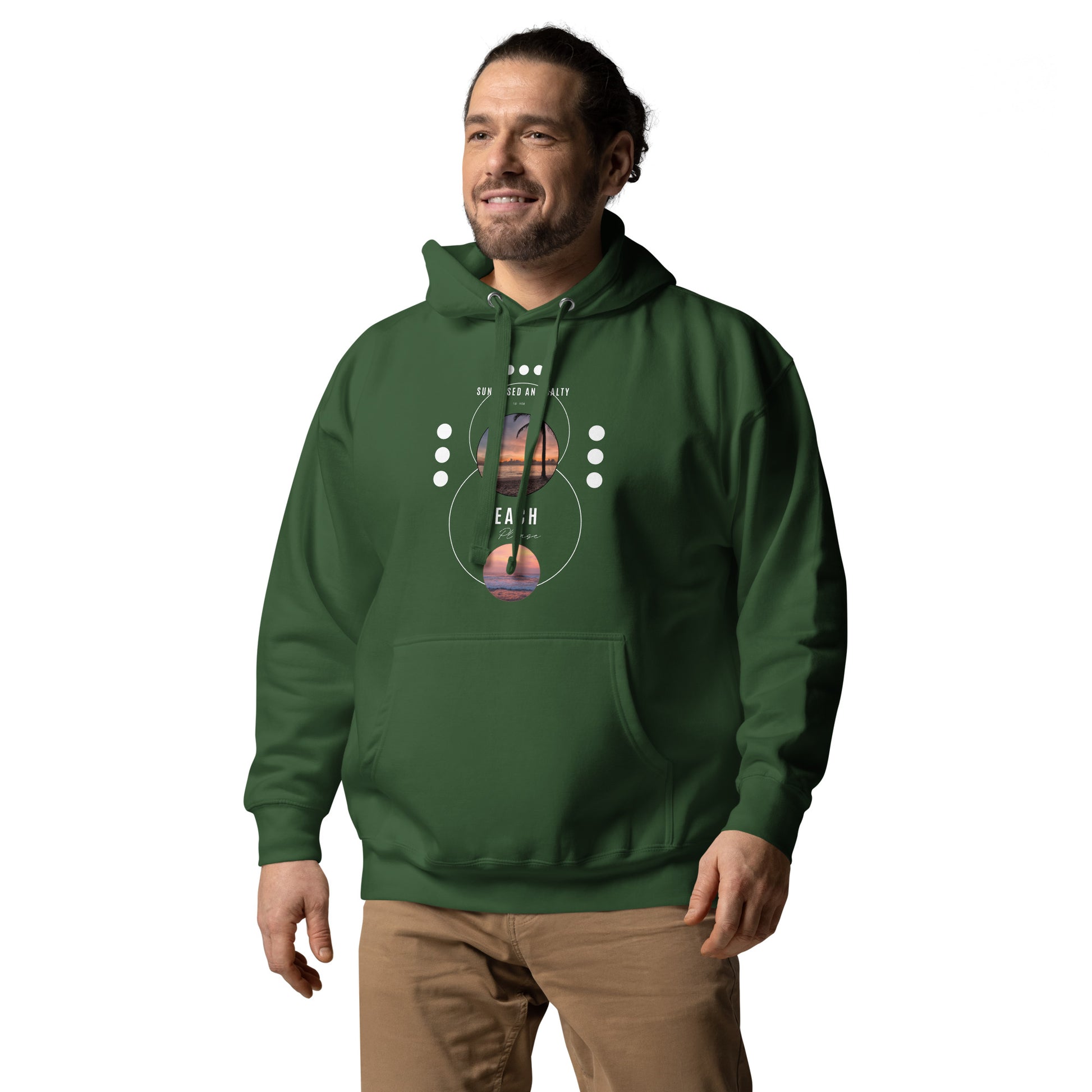 Image 35 of Team Royal Coastline Attitude Hoodie - Left Placement, size 2XL, with Beach Please artwork visible in front view, left-side angle.
