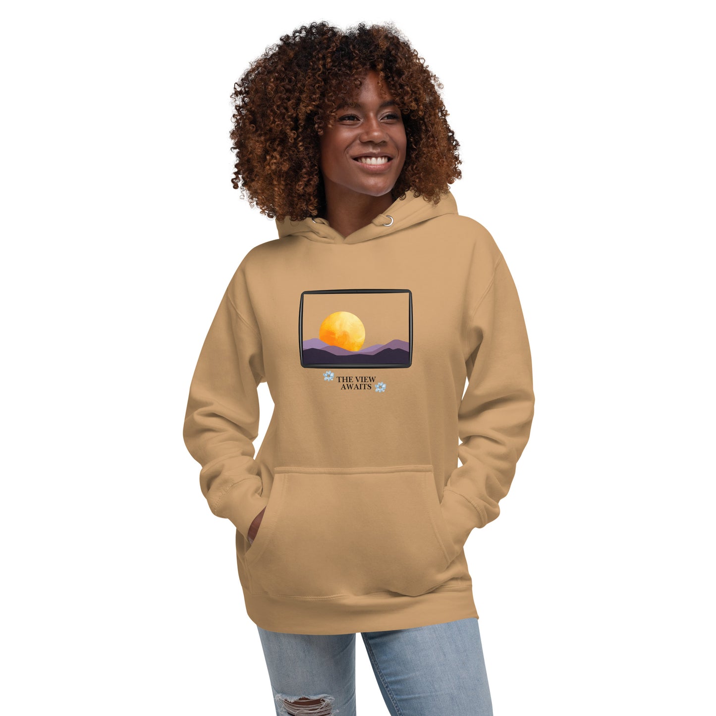 Avenor Hoodie image 49 in Adobe, size XL, showing front view for the The View Awaits design.