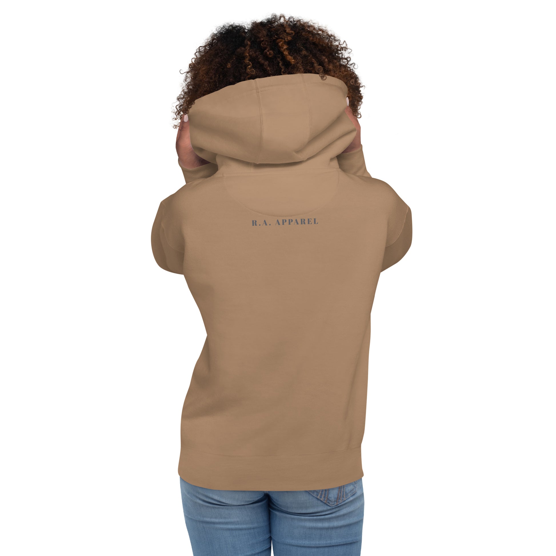 Avenor Hoodie image 46 in Adobe, size S, showing back view for the The View Awaits design.