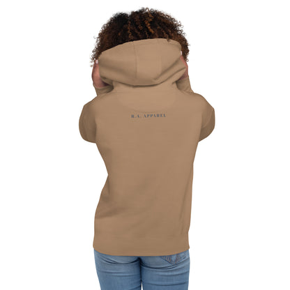 Avenor Hoodie image 46 in Adobe, size S, showing back view for the The View Awaits design.
