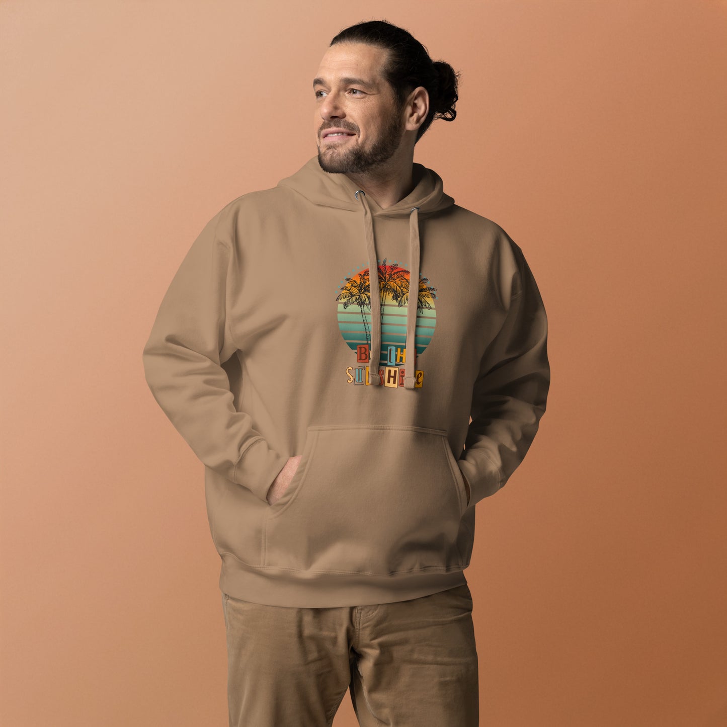 Solara Hoodie image 36: Forest Green version, size S with front view of the Be the Sunshine range.