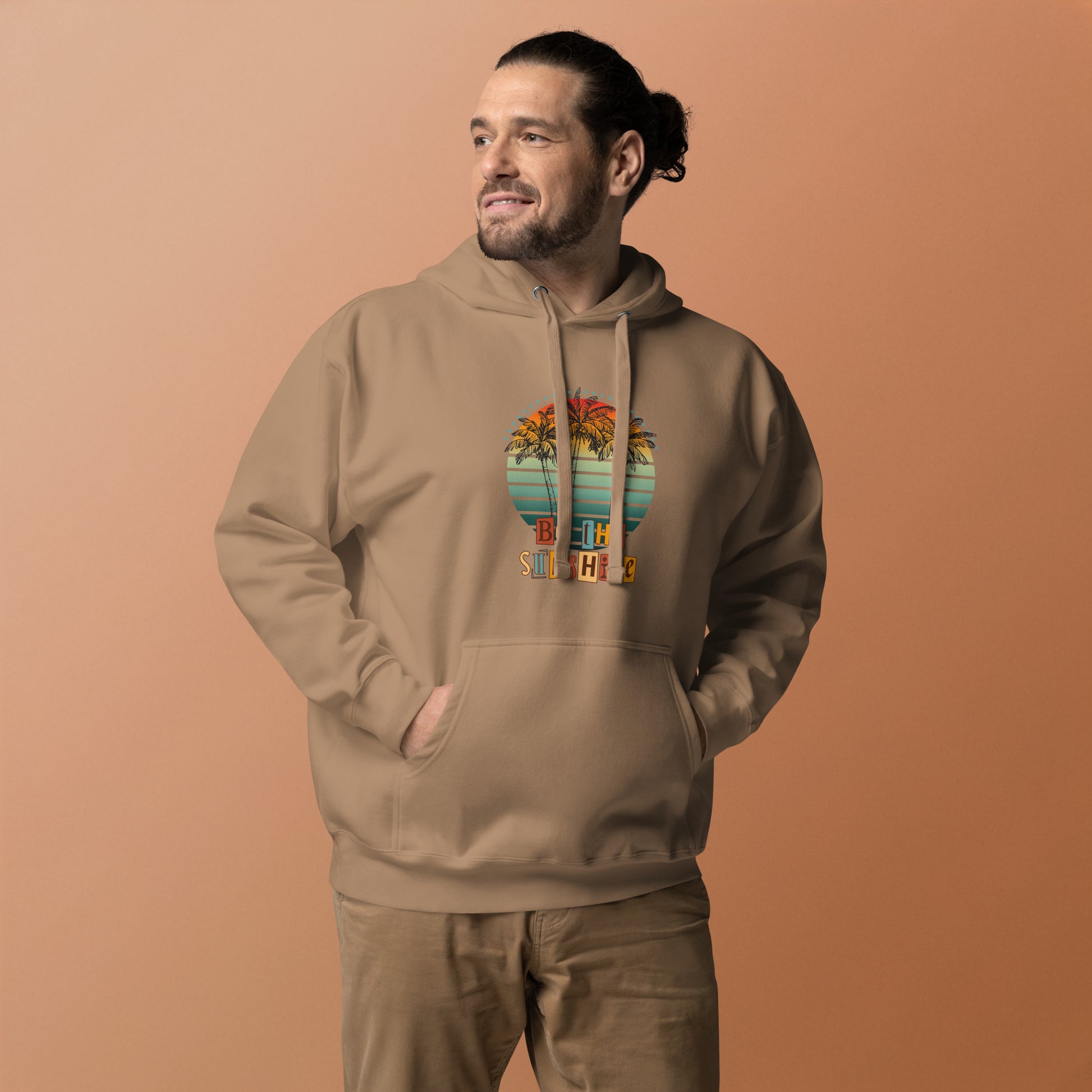 Solara Hoodie image 36: Forest Green version, size S with front view of the Be the Sunshine range.