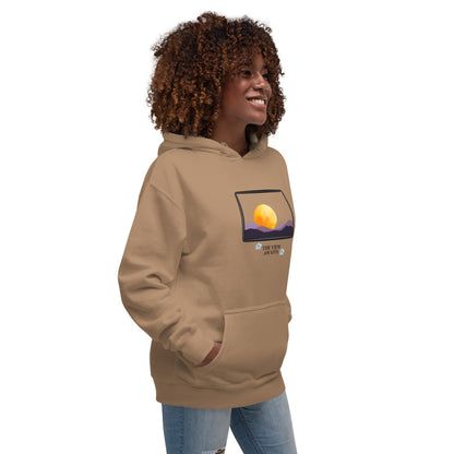 Avenor Hoodie image 48 in Adobe, size L, showing front view, right-side angle for the The View Awaits design.