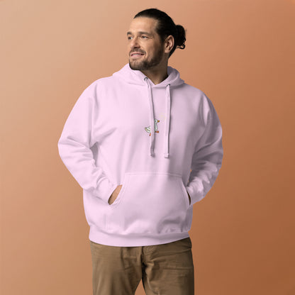 Quacksy Hoodie by R.A. Apparel, image 54, front view, Adobe, size XL, design placement.