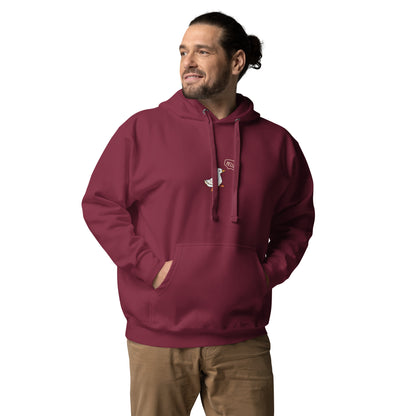Quacksy Hoodie image 7: Navy Blazer version, size M with front view of the Hello Duck range.
