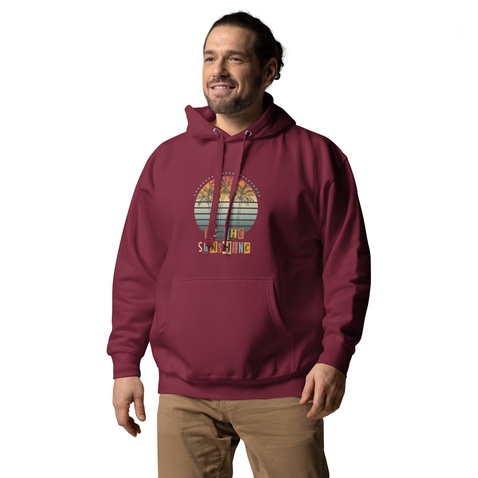 Solara Hoodie product image 8 in Navy Blazer, size L, with front view, left-side angle and design placement.