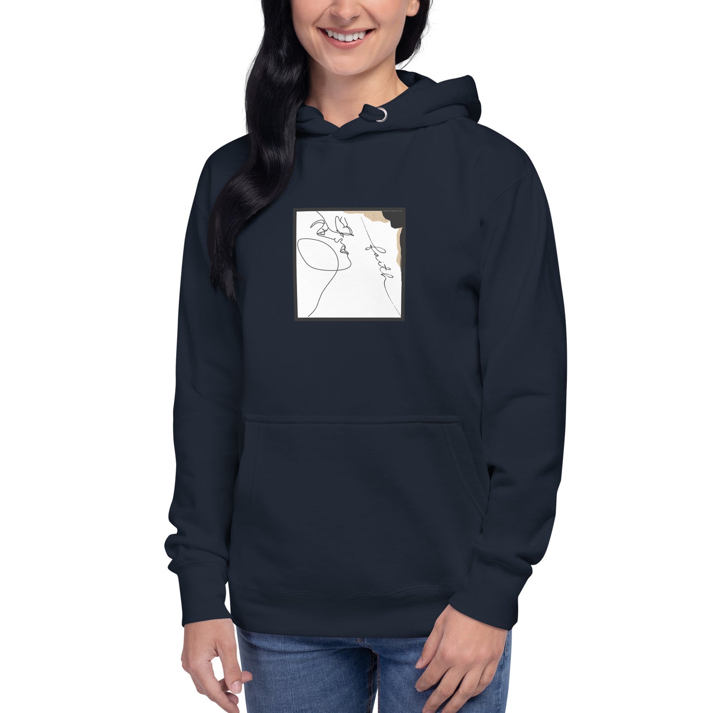 Faithline Hoodie - Left Placement image 31: Team Royal version, size S with front view of the Faith range.